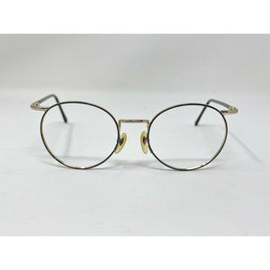VINTAGE Polo Ralph Lauren Polo 535 Eyeglasses Round Black & Gold 51 [] 18 Rare